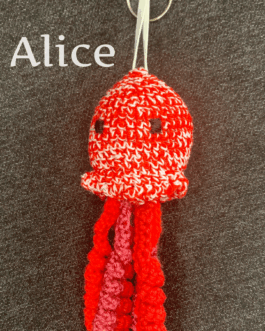 Porte-clé méduse en crochet