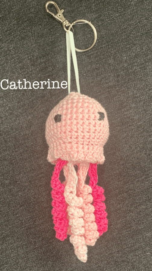 Porte-clé méduse en crochet – Image 5