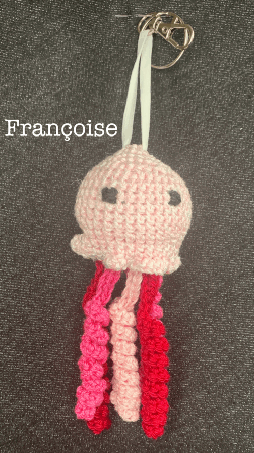 Porte-clé méduse en crochet – Image 7