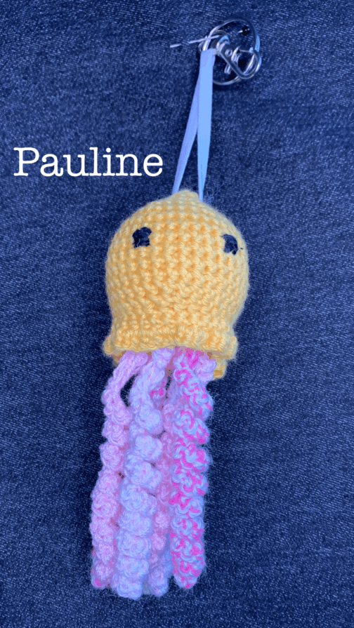 Porte-clé méduse en crochet – Image 21
