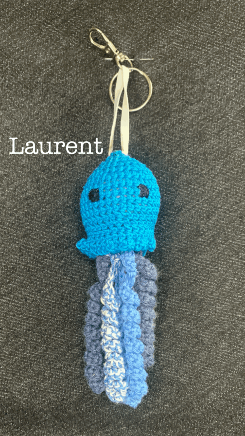 Porte-clé méduse en crochet – Image 15