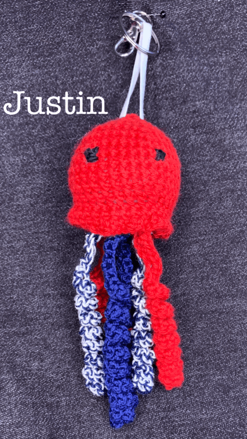 Porte-clé méduse en crochet – Image 12