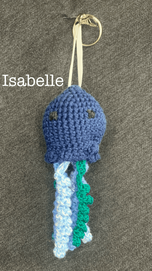 Porte-clé méduse en crochet – Image 10