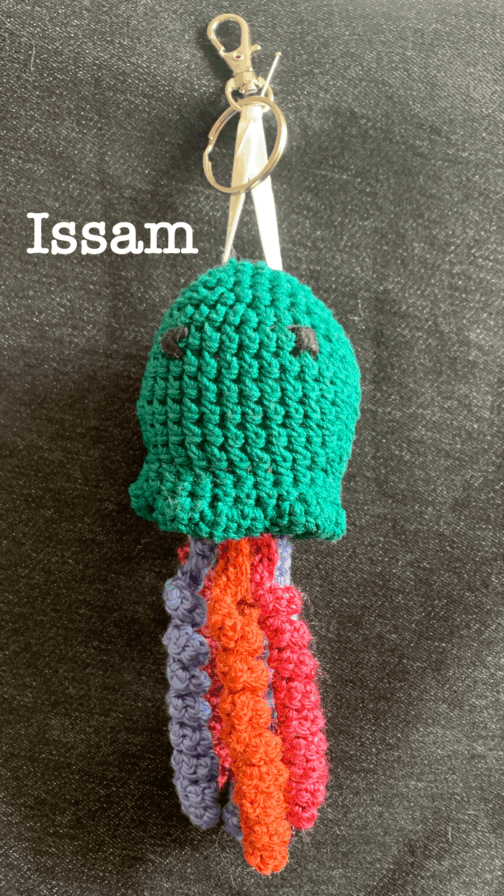Porte-clé méduse en crochet – Image 11