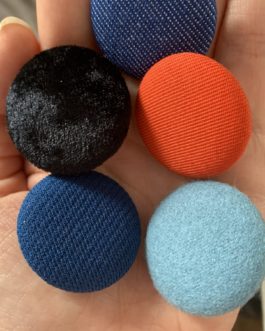 Lots de 6 boutons recouverts